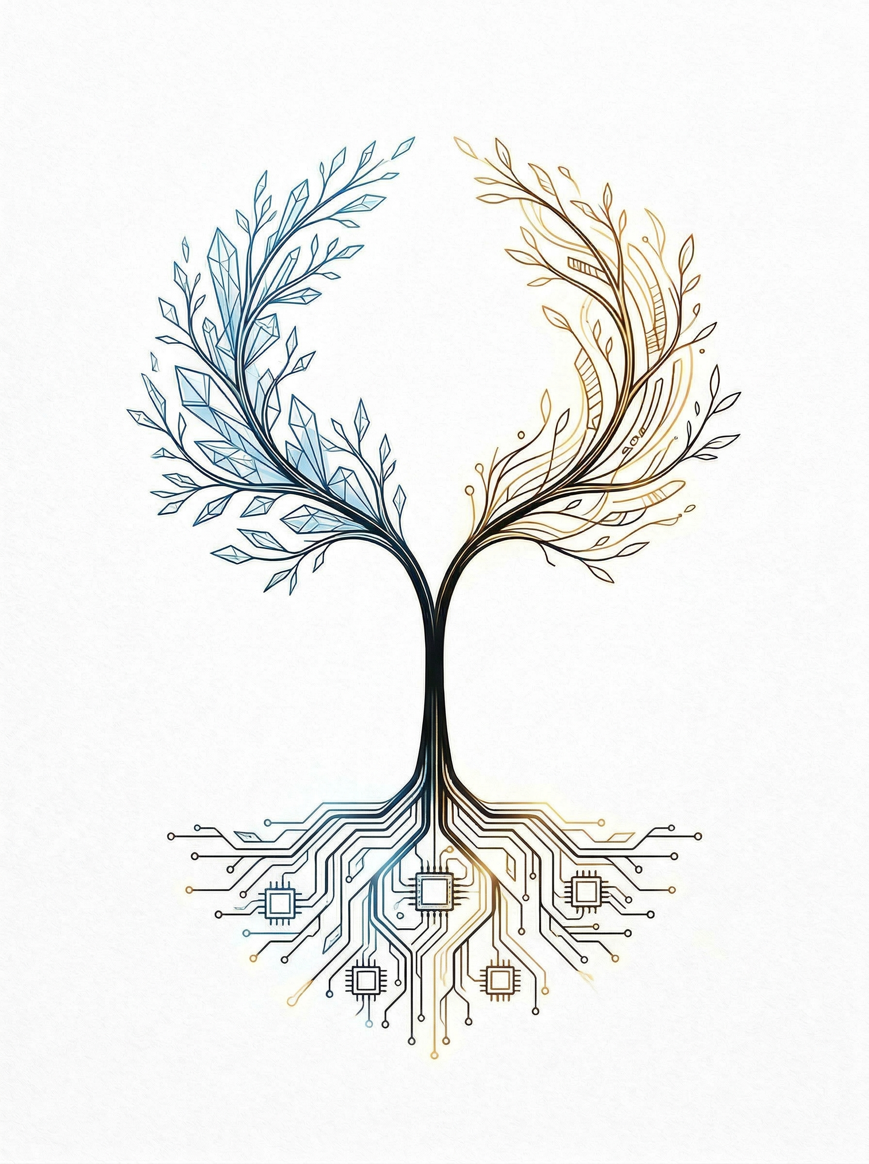 AI性格是精心设计还是自然生长的概念插画