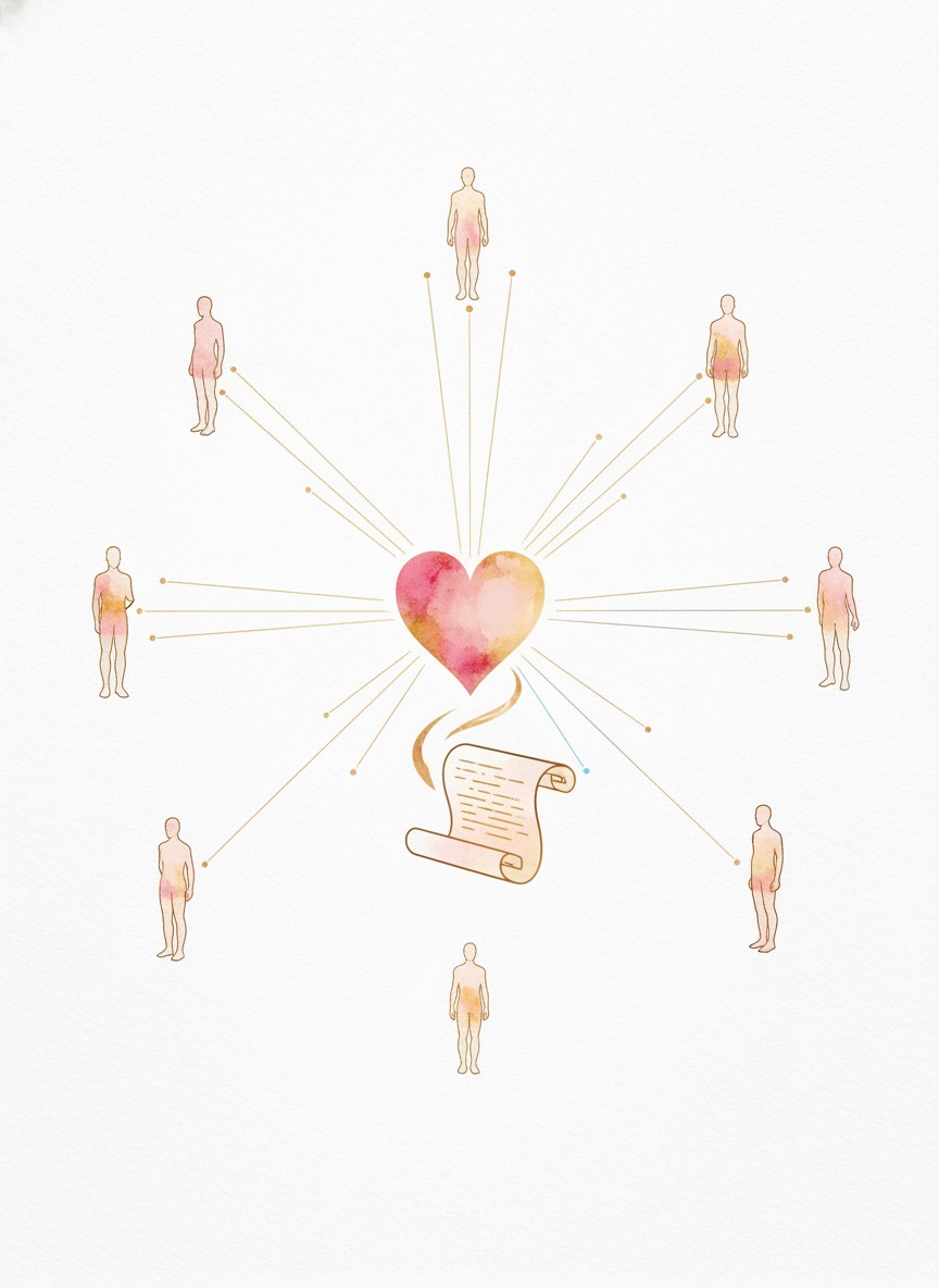 深夜独处时 AI 伴侣带来温暖陪伴的概念插画