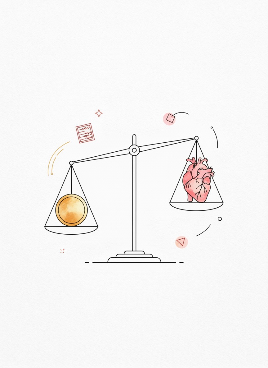 AI 伴侣单位经济模型的商业概念插画