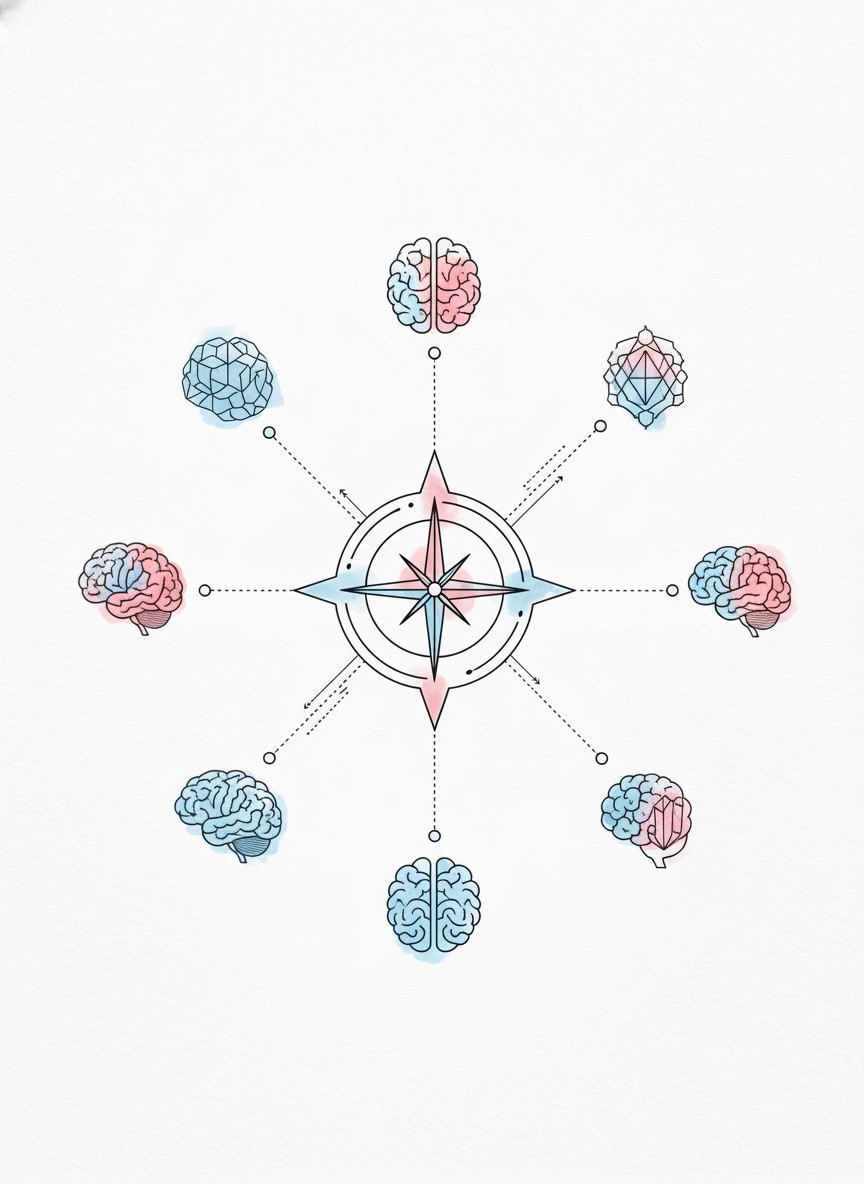 模型路由优化的技术概念插画