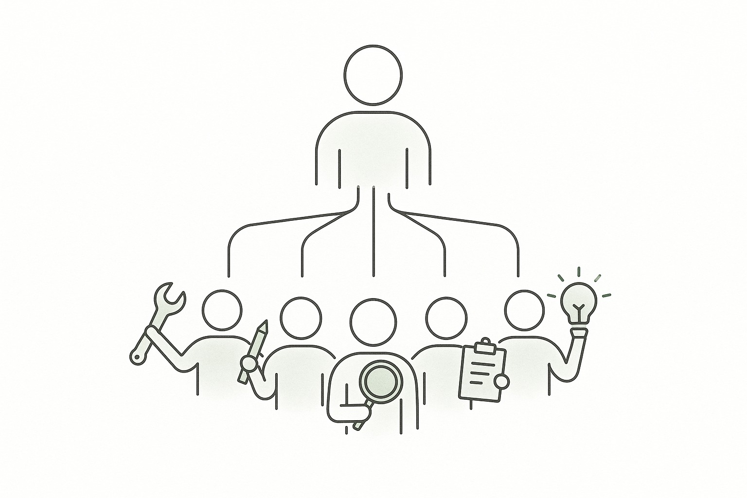 五个 AI 队友协同工作