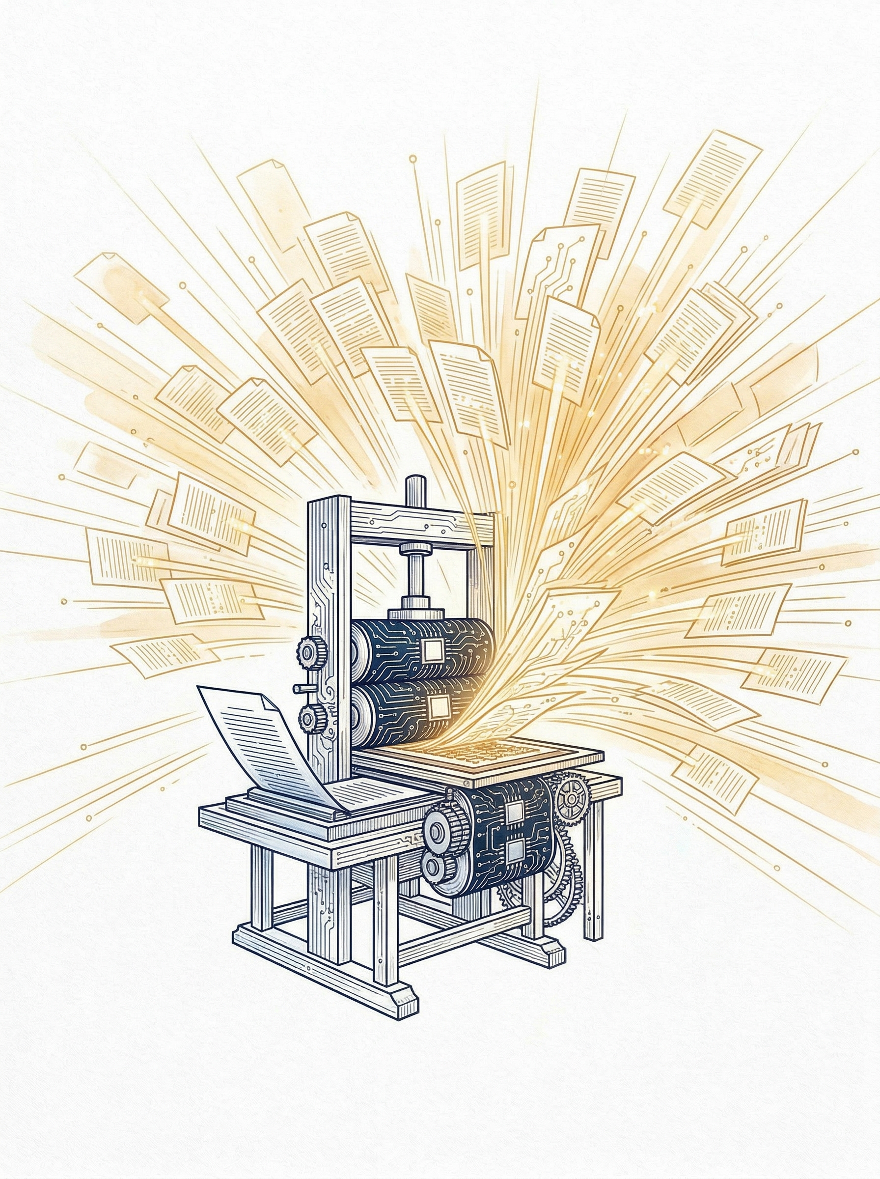 印刷术时刻——从古登堡印刷机涌出的 AI 信息工作者