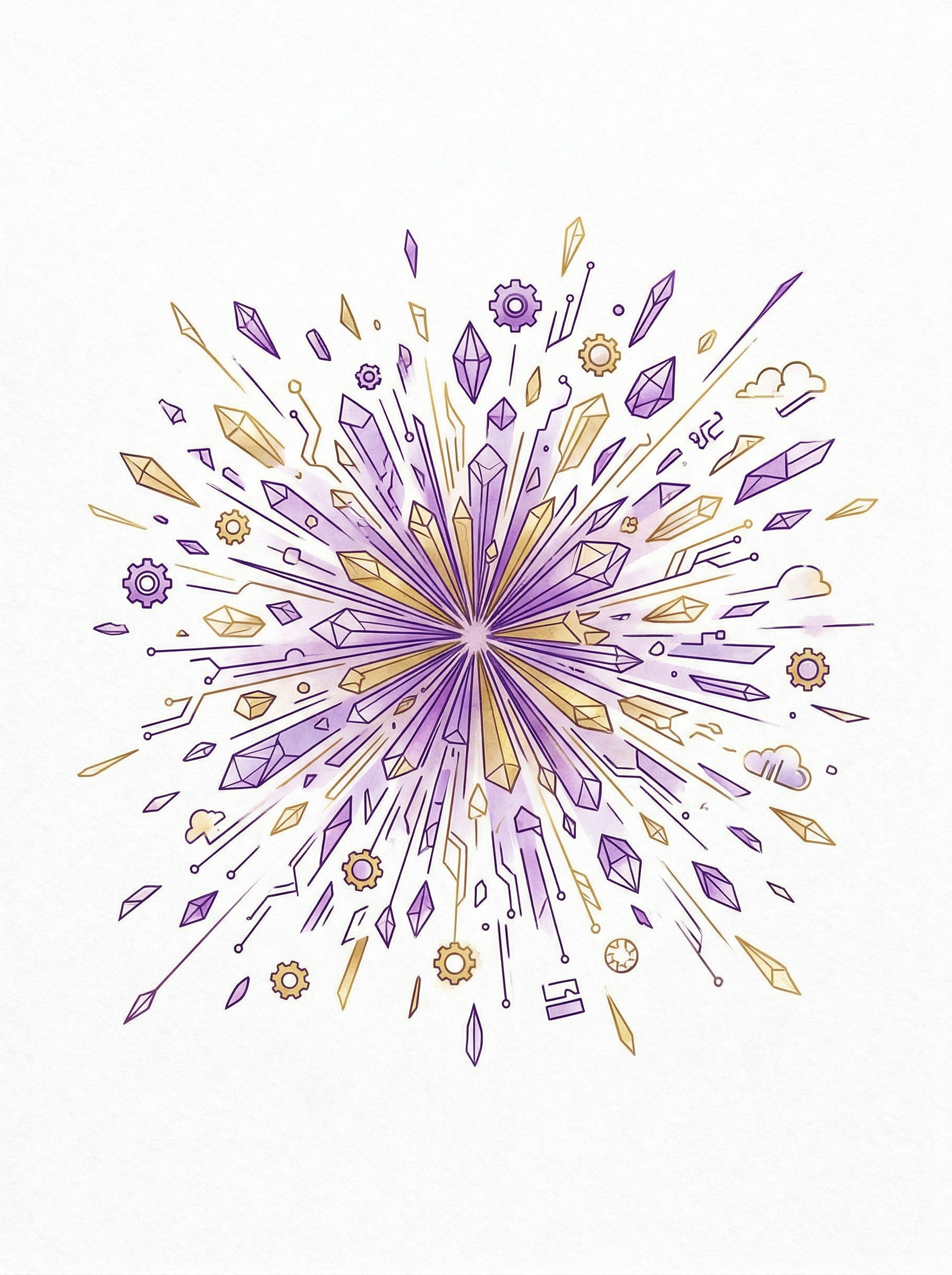 多臂盘盘猫同时开发多个产品的巅峰产出插画