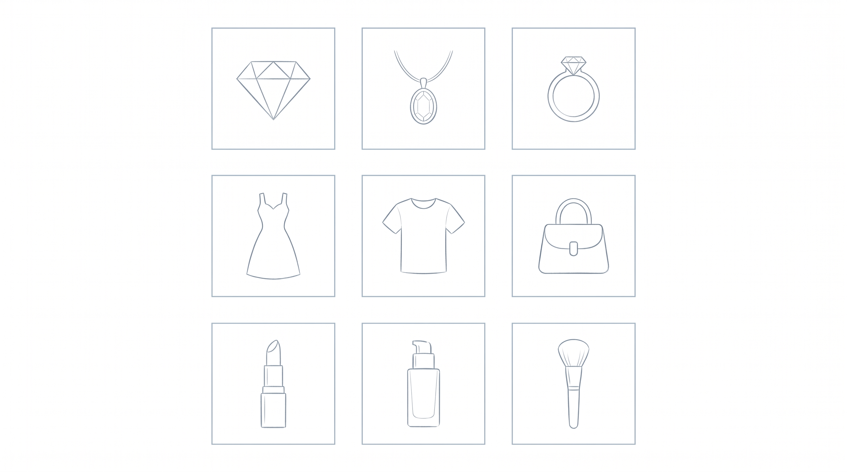 三个品类各自的模板集