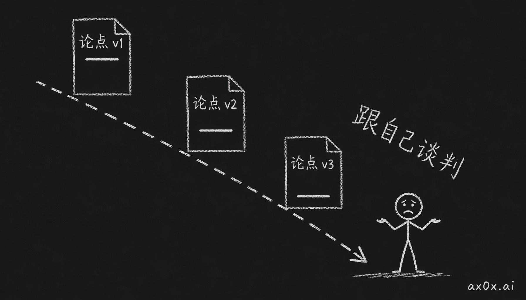 连续几个版本一步步下调同一个指标的门槛，其实是在跟自己谈判、被沉没成本推着往下滑
