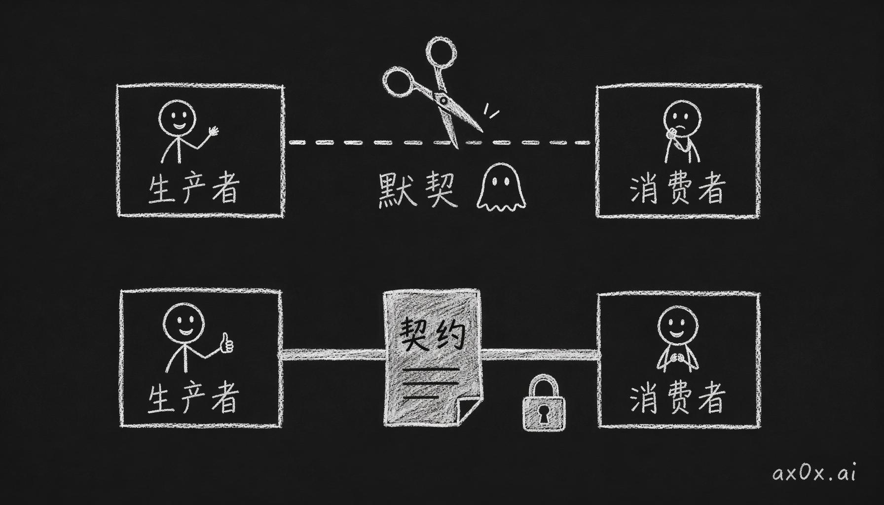 默契是看不见的线，契约是写下来的线