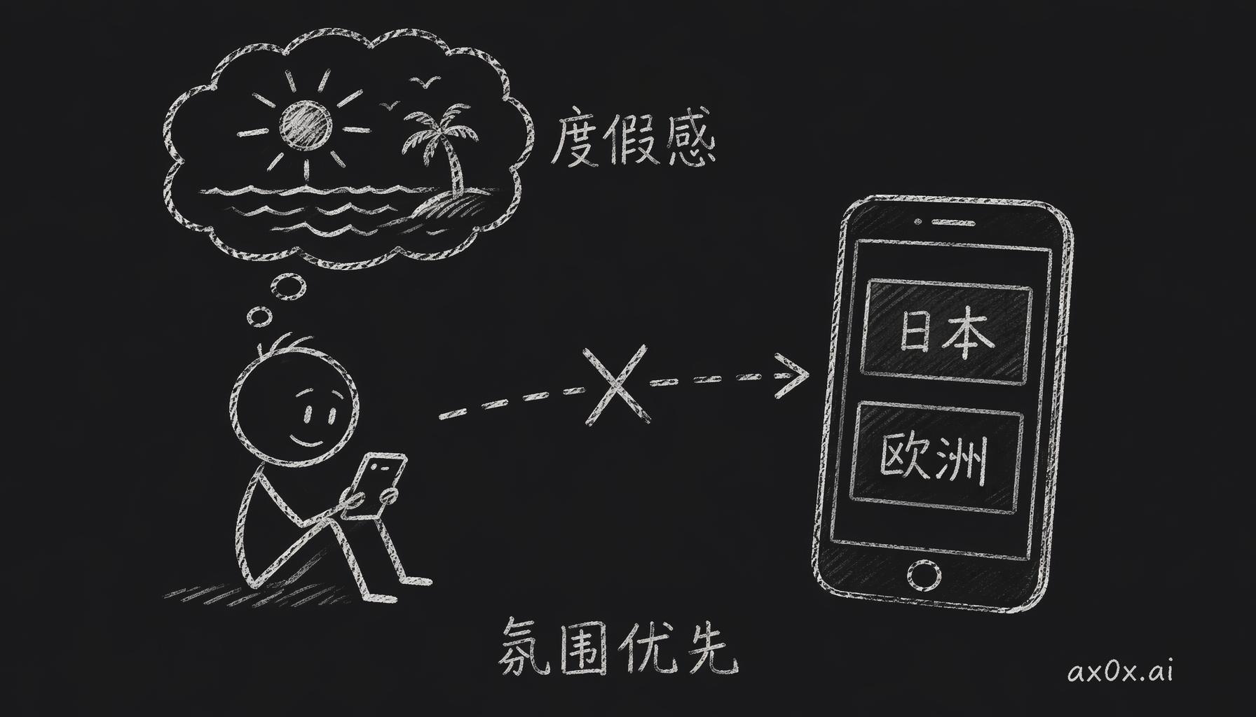 用户逛灵感卡时想的是氛围而不是地理，按地区分的导航和用户心智对不上