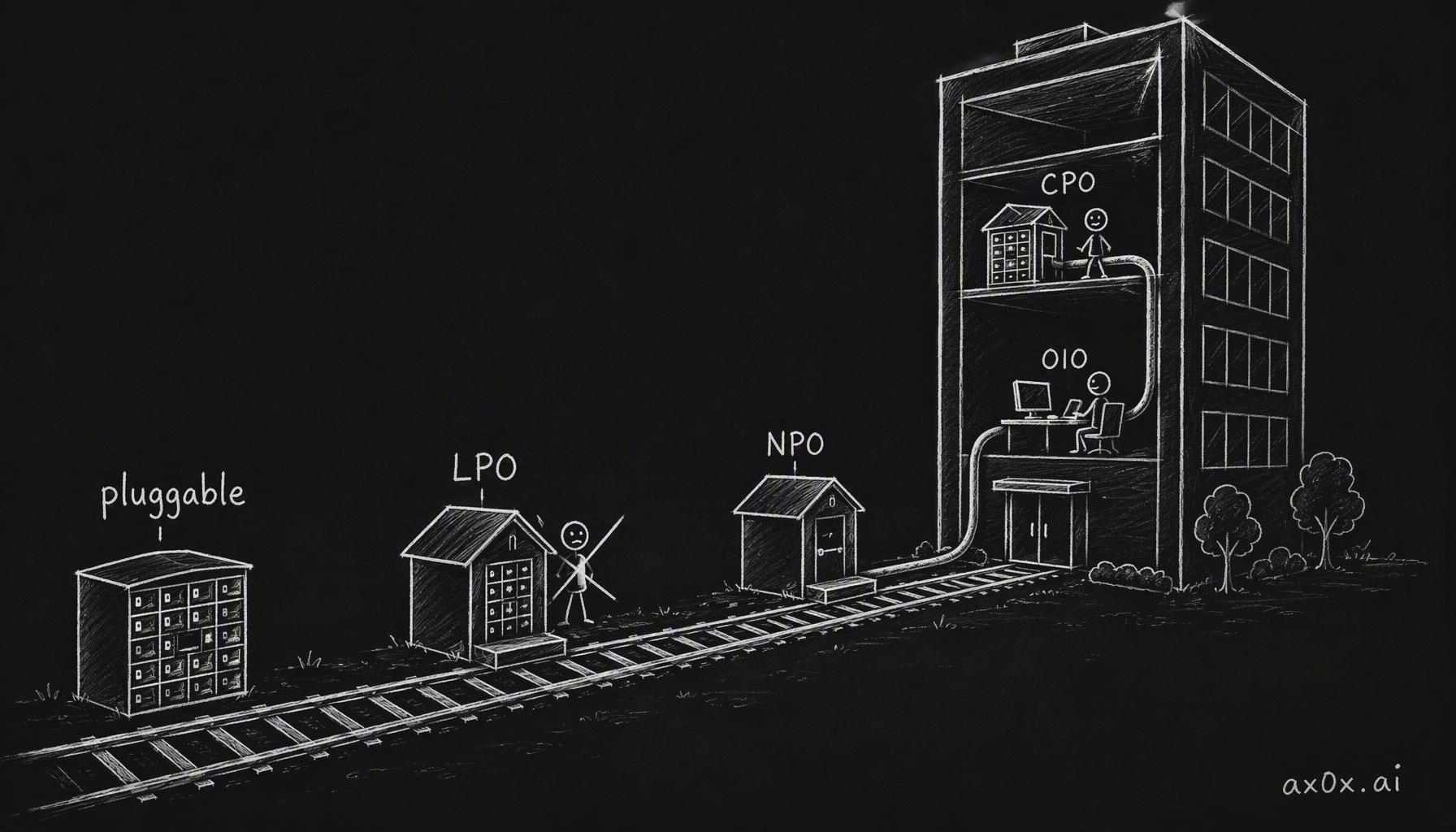 Pluggable, LPO, NPO, CPO, OIO — five packaging schemes, one siting question: how close to the switch chip's office tower do you build the courier depot where light turns back into electricity