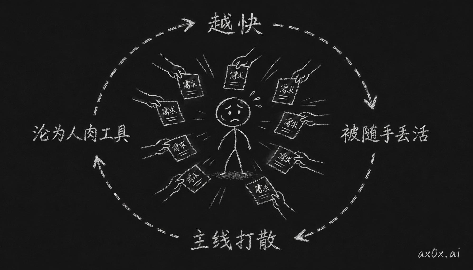 AI 时代的陷阱回路：你越快，别人越随手丢活，主线越散，最后被定位成人肉工具
