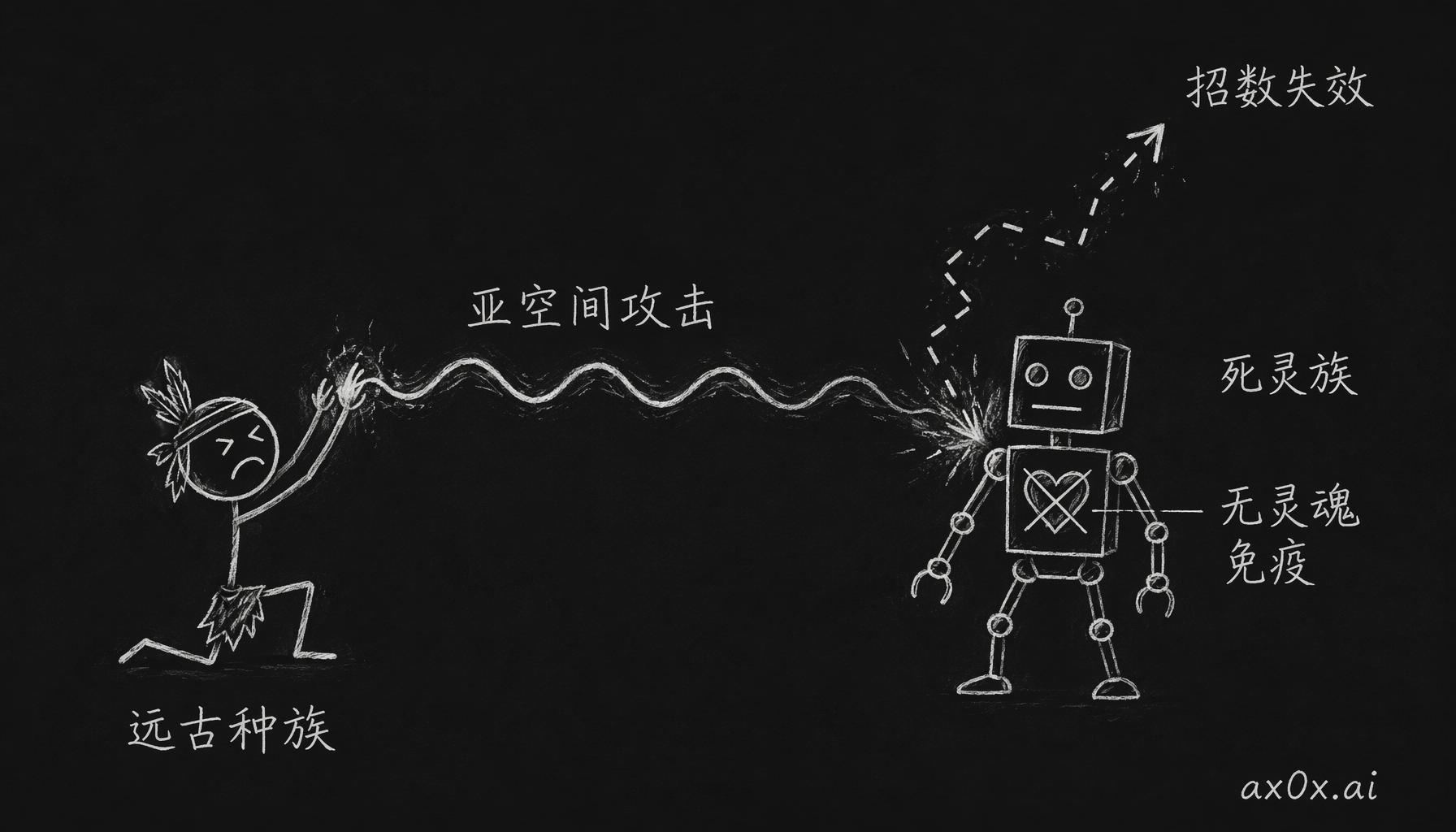 远古种族的亚空间攻击对没有灵魂的死灵族完全无效，这一条决定了天堂之战的胜负。